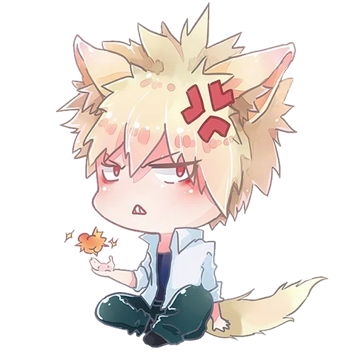 bakugo katsuki, katsuki bakugou, katsuki bakugou chibi, stickers of bakugo katsuki