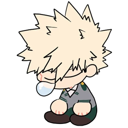 bakugo katsuki, katsuki bakugou, bakugo katsuki chibi, katsuki bakugou chibi, stiker katsuki bakugou