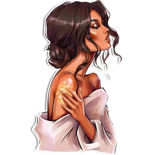 girl, eyelashes, artistic women, beautiful girl, girl illustration