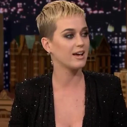 girl, katy perry, fashionable in hairstyle, short hair, short haircut