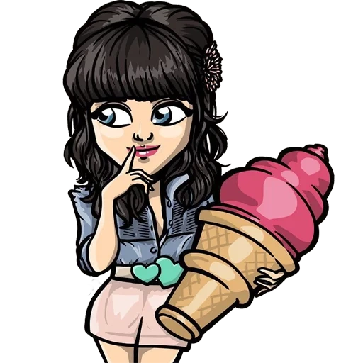 pin fang, marinette chibi, gadis dengan lollipop, boneka jade bratz, gadis dengan gambar lolipop