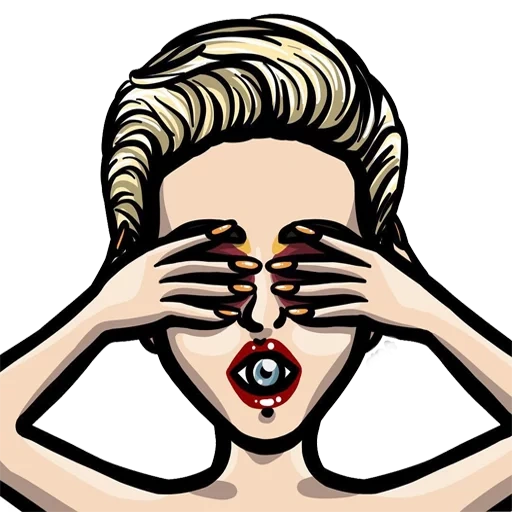 mujer joven, arte pop, niño, von pop art, portada de testigo de katy perry