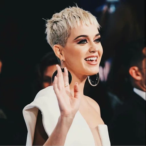 katie, chanteurs, katy perry, coupe-cheveux de hérisson, artistes du peuple