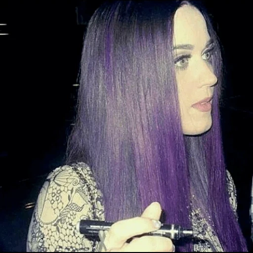 the people, the girl, weiblich, purple wolle, langes schneiden von langen haaren