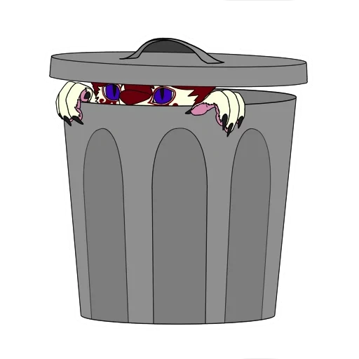trash can, garbage bins, bin, garbage container, cartoon garbage tank