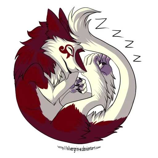 sergali, chibi sergej, sergal sleep, fry wolf demon, furry sergal rain silves