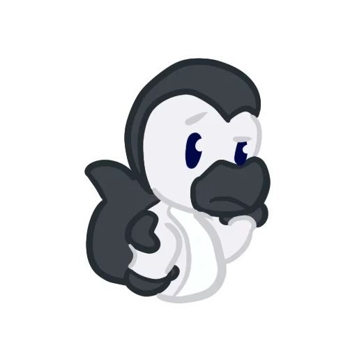 pinguino artistico, schizzo del pinguino, pinguino dei cartoni animati, pinguino su sfondo bianco, cartoon pinguino carino