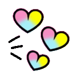 cardiac vector, color heart, painting heart, logo color heart, a pencil has a small heart
