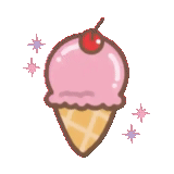 es krim yang indah, es krim bermotif, es krim, ice cream cartoon, pola es krim yang lucu