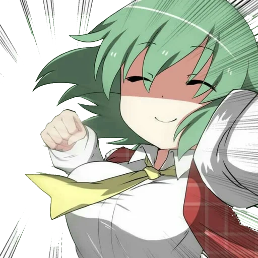 аниме идеи, аниме арты, кавай аниме, персонажи аниме, yuuka kazami angry