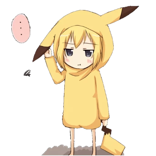 anime chibi, anime mignon, anime pikachu, anime chibi pikachu, fille anime pikachu