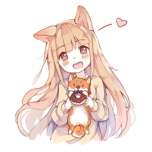 animação neko, animação de kawai, animação é fofa, animação kawai neko, padrão de anime bonito