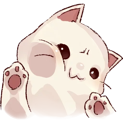 frown cat, lindo sello, gato de animación, patrón lindo