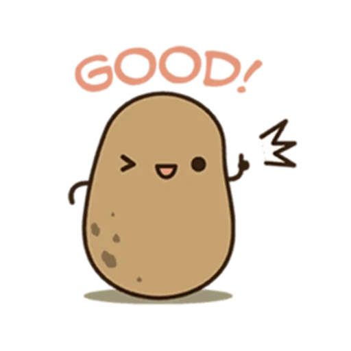 милая картошка, картошка рисунок, кавайная картошка, cute potato блоггер, потато картошка кавай