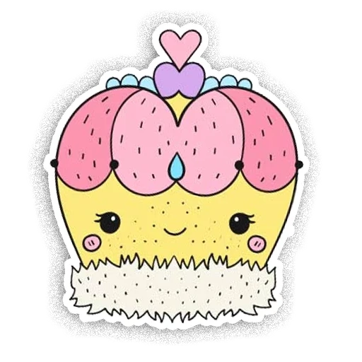 kawaii sweets, kawaii cupcakes, lovely drawings sketches, lovely kawaii drawings, hello kitty cupcakes drawing