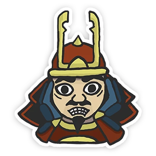 anime, samurai, emoji samurai, samurai sticker, 320na320 pixels