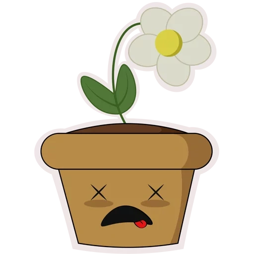 kawai plant, plantes domestiques, plantes en pot, motif de pot de fleur, modèle flétri de pot de fleur