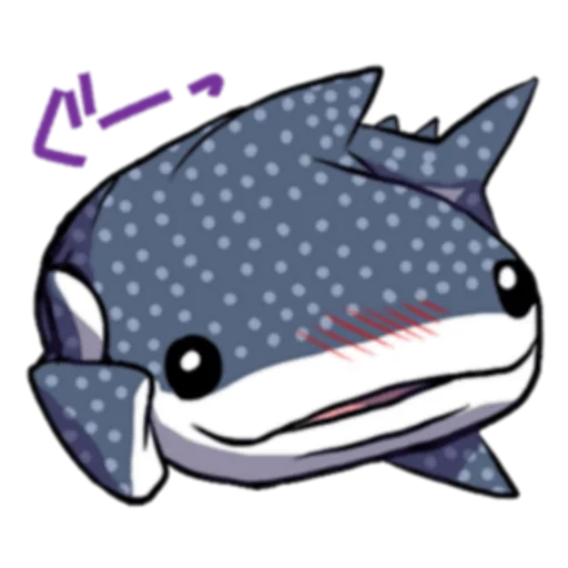 shark chibi kawai, hiu paus anak, menggambar hiu paus, art hiu paus lucu, hiu paus kartun