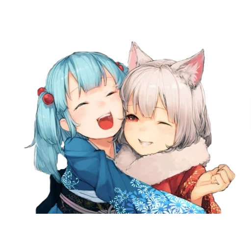 аниме, аниме арты, персонажи аниме, momiji inubashiri, touhou nazrin yuri