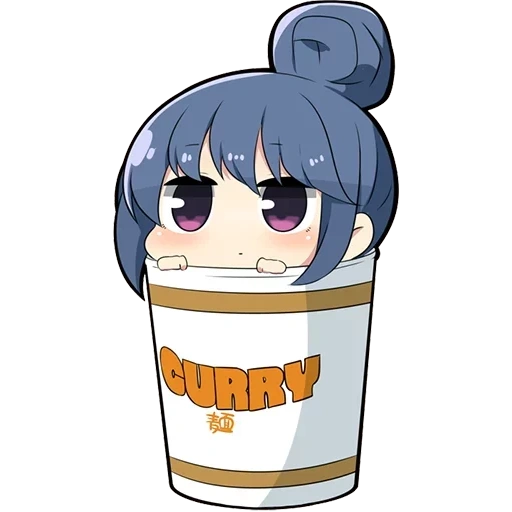 chibi, anime, anime é simples, yuru camp chibi, personagens de anime