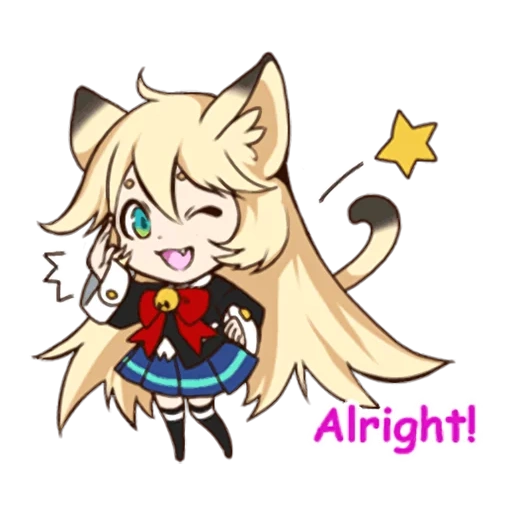 anime, anime lucu, ahri kda chibi, gadis anime, karakter anime