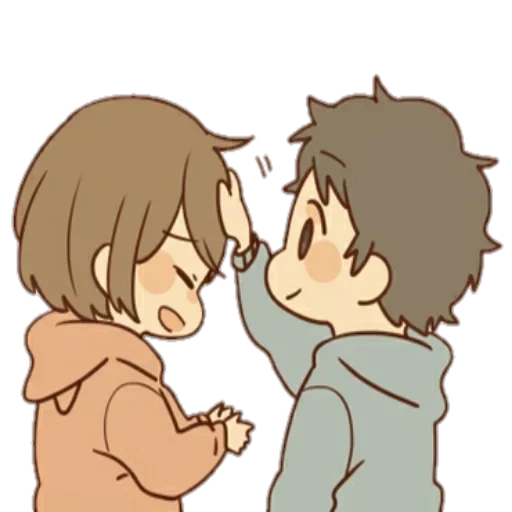 image, chibi, chibi mignon, beaux couples d'anime, chers dessins de couples