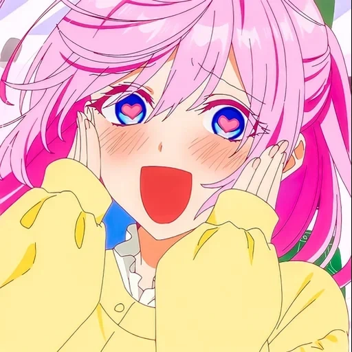 arte de animação, animação rosa, personagem de anime, padrão de anime bonito, cabelo rosa anime