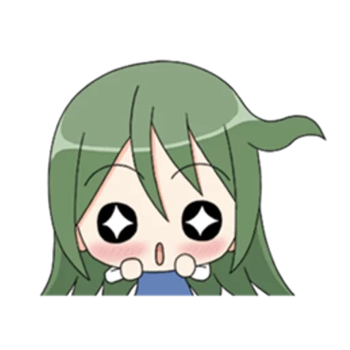 la parete rossa, anime, verde, anime chibi, kawaii anime