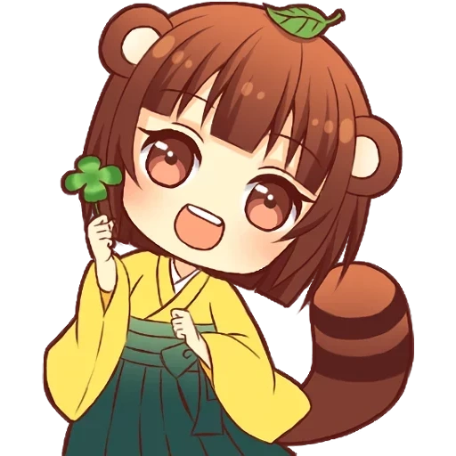 chibi, tanuki, anime chibi, anime tanami