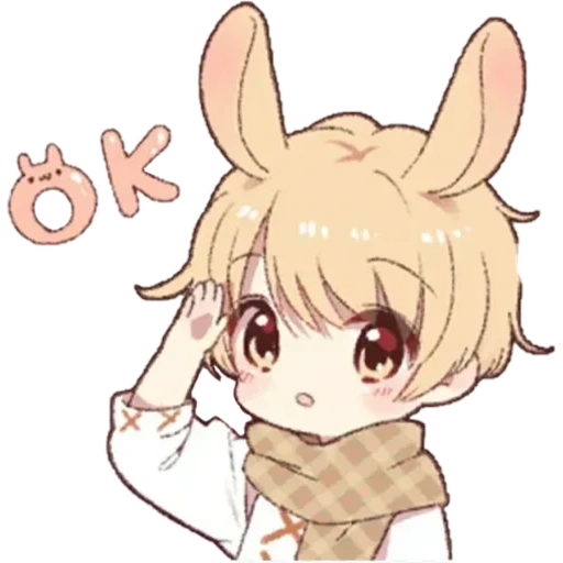 chibi, bunny boy, coelho kun, coelho xiaotakun, animação de coelho menino