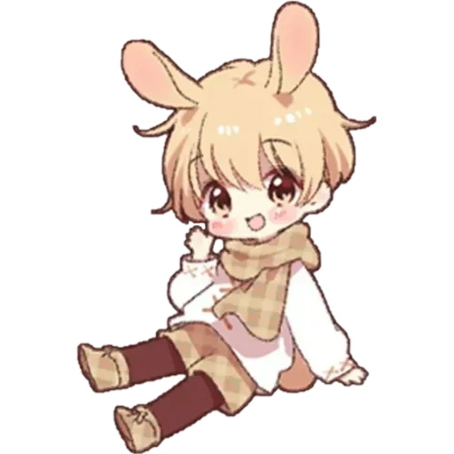 chibi, coelho kun, coelho kun, coelho xiaotakun, animação de coelho menino
