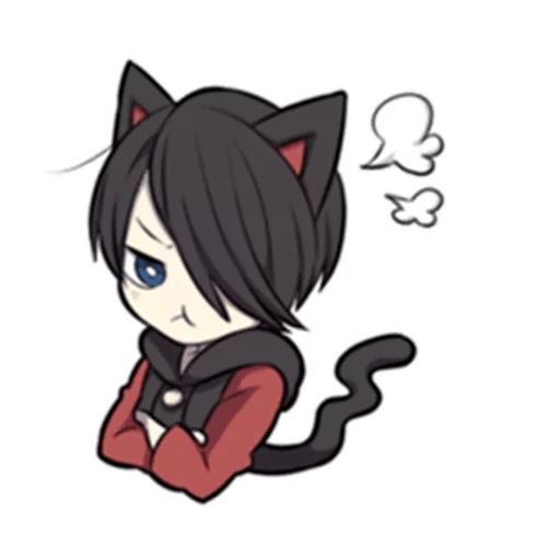 foto, chibi yato, gatinho preto