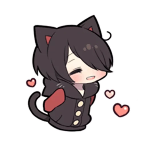 chibiki, picture, no chibi, black kitten