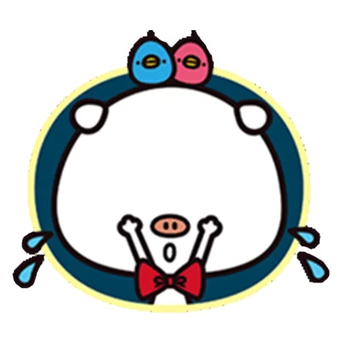 animation, sticker, pink robot cat, doraemon sticker