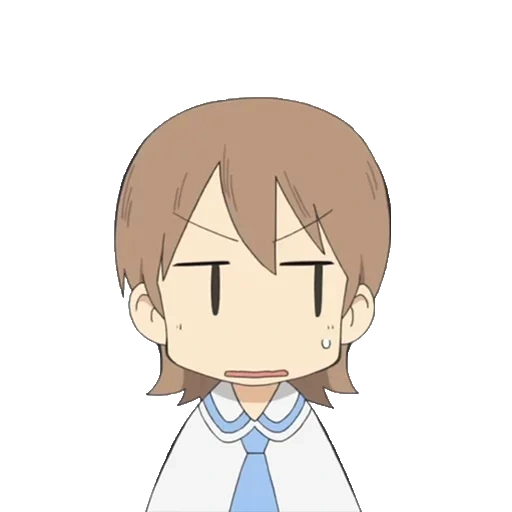 nichijou, cara nichijou, nichijou yukko, la cara sorprendida del anime, caracteres dibujos de anime