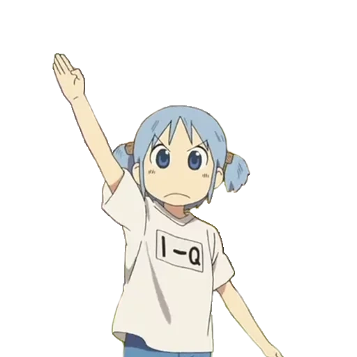 nichiou, animação fofa, nichijou myo, personagem de anime, polegar anime