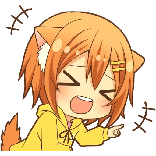 chibi, chibi kun, dog girl, chibi some, anime emoji