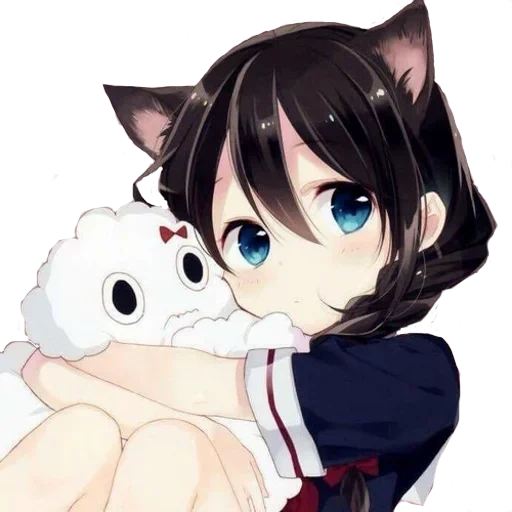 anime, anime alguns, anime fofo, os gatos do anime chan, anime girls cats