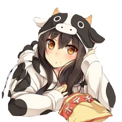 vaca tiana, vaca de anime, anime chan cow, anime tian korovka, anime tyanka low