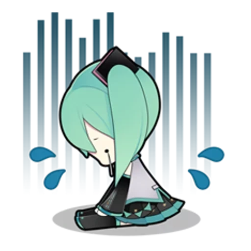 símbolo de expressão miku, o primeiro som é lindo, três bancos de som inicial chibi, miku hatsune watsap, miku emoji hatsune emoji