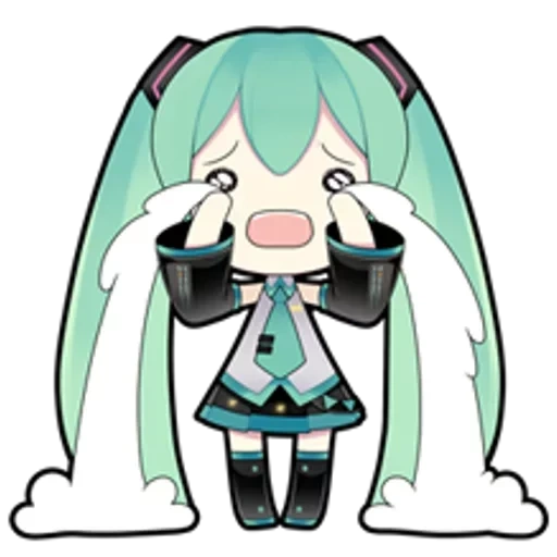 o primeiro som é lindo, símbolo de expressão miku, o primeiro som é lindo, três bancos de som inicial chibi, chibi hajinmeku