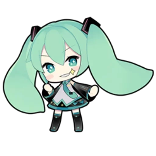 miku, o primeiro som é lindo, símbolo de expressão miku, o primeiro som é lindo, três bancos de som inicial chibi