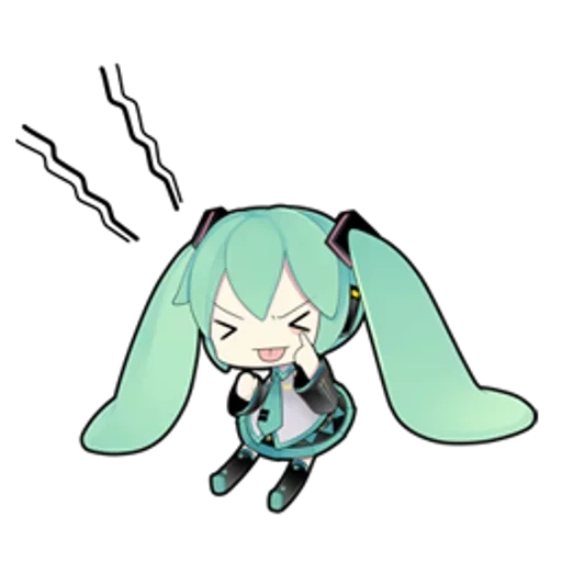 o primeiro som é lindo, símbolo de expressão miku, o primeiro som é lindo, três bancos de som inicial chibi, chibi hajinmeku