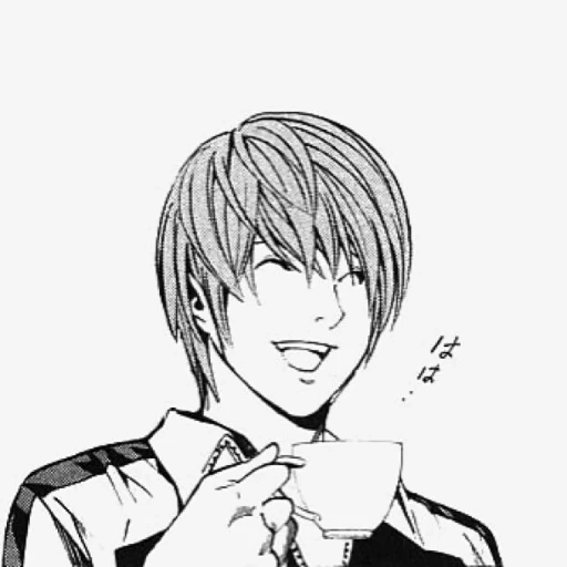 light yagami, anime manga, anime drawings, yagami light manga, coloring anime