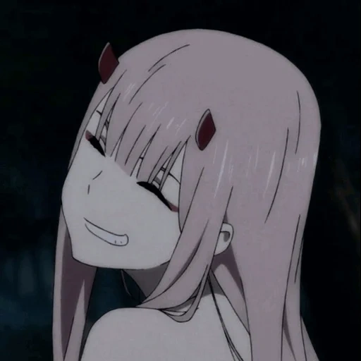 wattpad, animação é fofa, menina anime, zero two darling, fofo vestindo franks 002