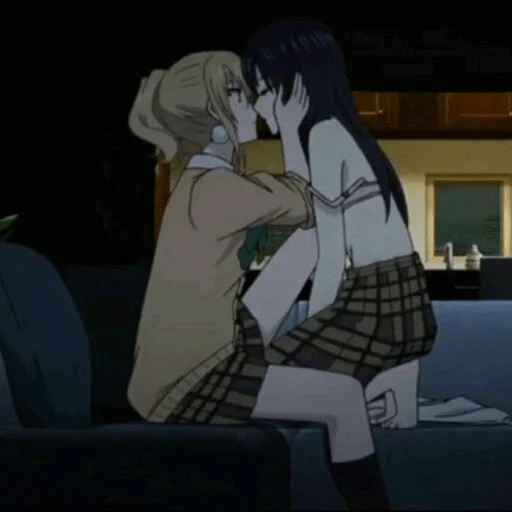 diagram, yuri anime, anime jeruk yuzu, layar anime citrus, ciuman anime jeruk