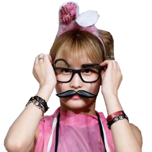 mulher, humano, menina, garota com bigode