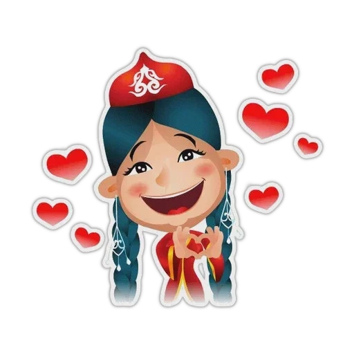 cosaque, kazakh, emoji kazak, dessin d'aibar, cartoon kazakh