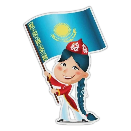 kazakhstan, kazak nationality, kazakh cartoon, kazakh smiling face, cartoon kazakh