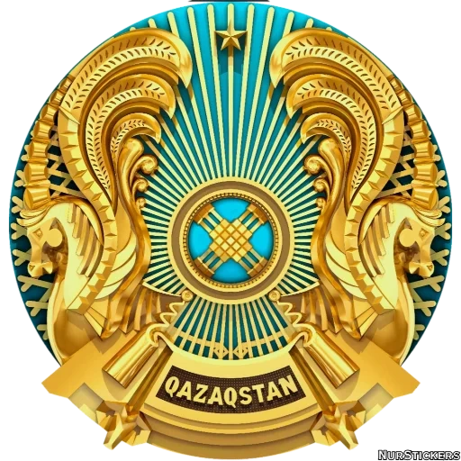 stemma della repubblica del kazakistan, kazakhstan, stemma del kazakistan, stemma del kazakistan, simboli di stato del kazakistan
